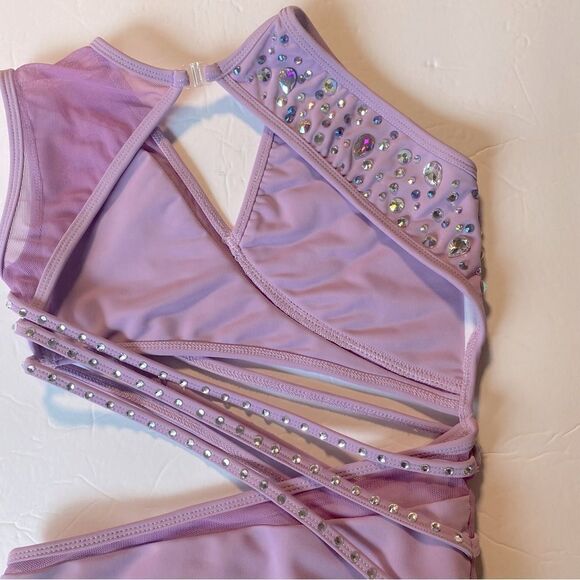 LA dance designs Solo dance custom lavender purple costume AMBITION leotard MC - Picture 6 of 15
